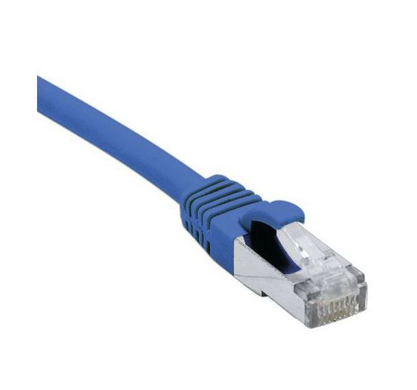 Cordon RJ45 catégorie 6A S/FTP LSOH snagless bleu - 7,5 m