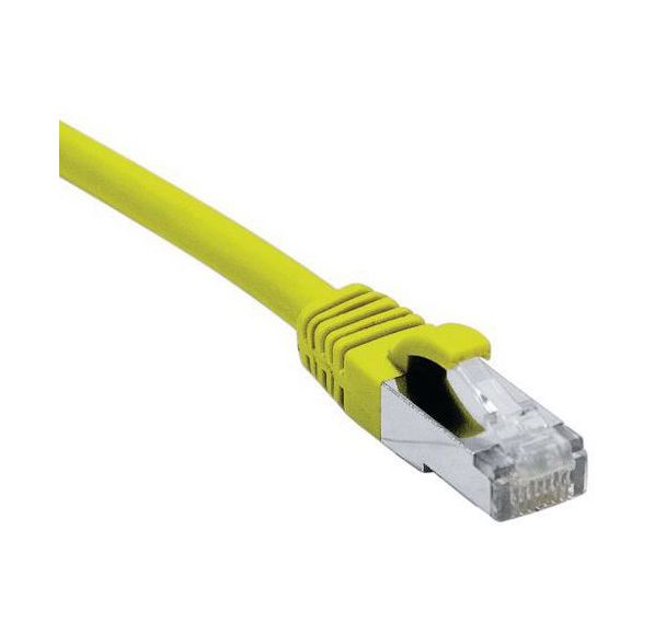 Cordon RJ45 catégorie 6A S/FTP LSOH snagless jaune - 25 m