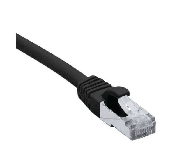 Cordon RJ45 catégorie 6A S/FTP LSOH snagless noir - 10 m