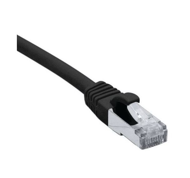 Cordon RJ45 catégorie 6A S/FTP LSOH snagless noir - 25 m