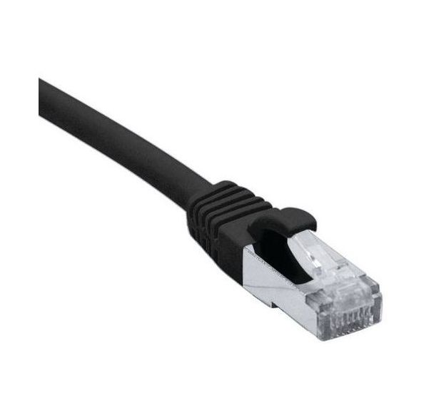 Cordon RJ45 catégorie 6A S/FTP LSOH snagless noir - 2 m