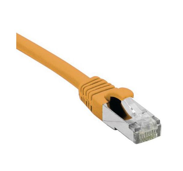 Cordon RJ45 catégorie 6A S/FTP LSOH snagless orange - 0,15 m