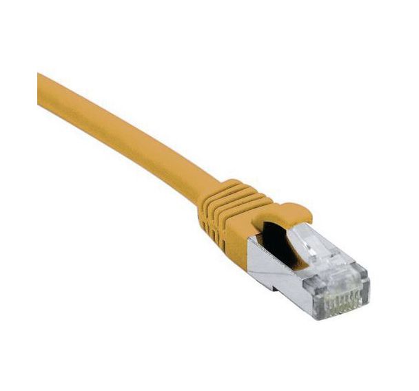 Cordon RJ45 catégorie 6A S/FTP LSOH snagless orange - 1 m