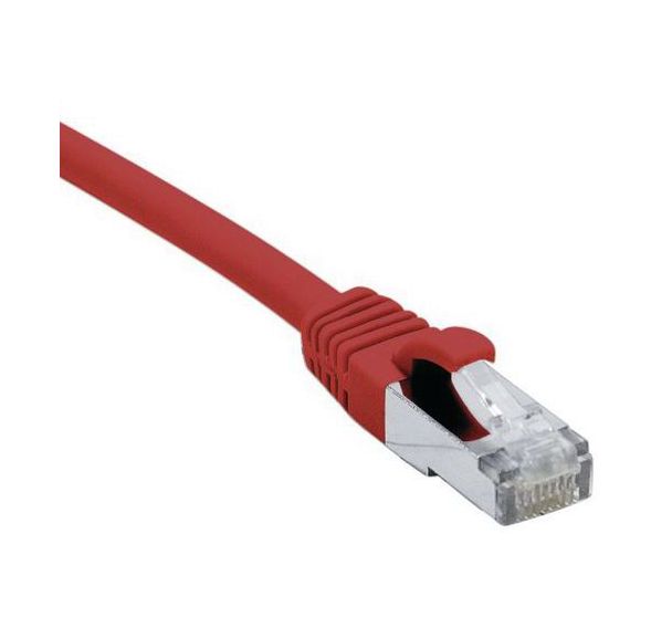 Cordon RJ45 catégorie 6A S/FTP LSOH snagless rouge - 1,5 m