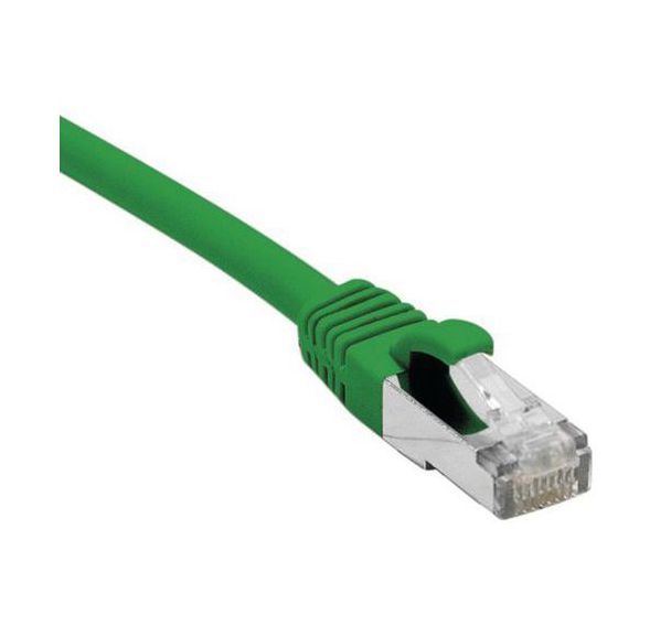 Cordon RJ45 catégorie 6A S/FTP LSOH snagless vert - 0,15 m