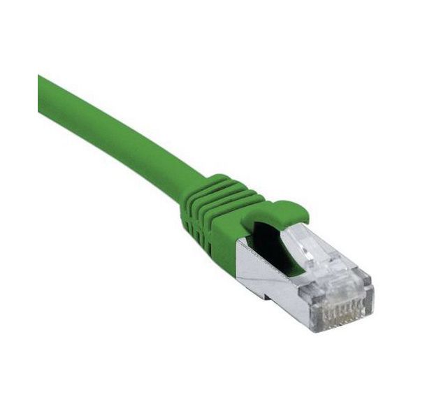 Cordon RJ45 catégorie 6A S/FTP LSOH snagless vert - 10 m