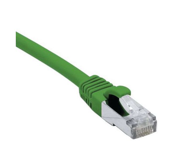 Cordon RJ45 catégorie 6A S/FTP LSOH snagless vert - 15 m