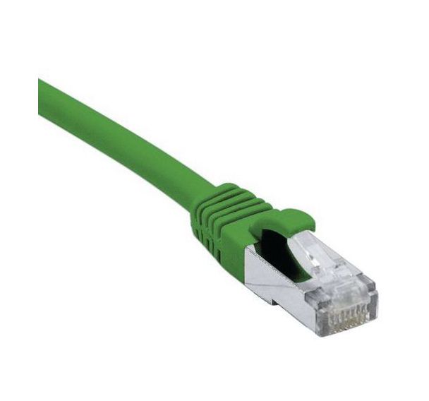 Cordon RJ45 catégorie 6A S/FTP LSOH snagless vert - 1 m