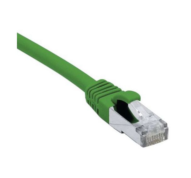 Cordon RJ45 catégorie 6A S/FTP LSOH snagless vert - 25 m