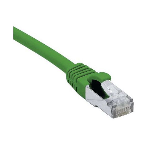 Cordon RJ45 catégorie 6A S/FTP LSOH snagless vert - 7,5 m