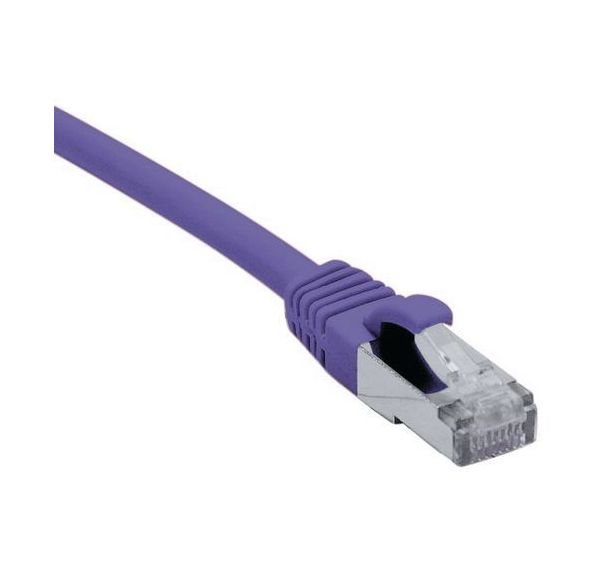 Cordon RJ45 catégorie 6A S/FTP LSOH snagless violet - 10 m