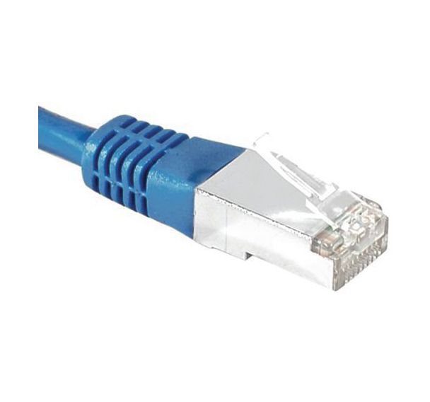 Cordon RJ45 catégorie 6A S/FTP bleu - 15 m