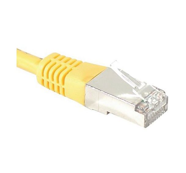 Cordon RJ45 catégorie 6A S/FTP jaune - 1,5 m