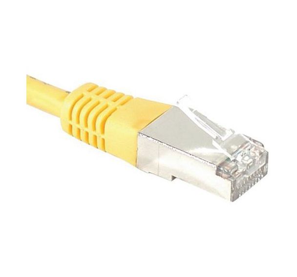 Cordon RJ45 catégorie 6A S/FTP jaune - 5 m