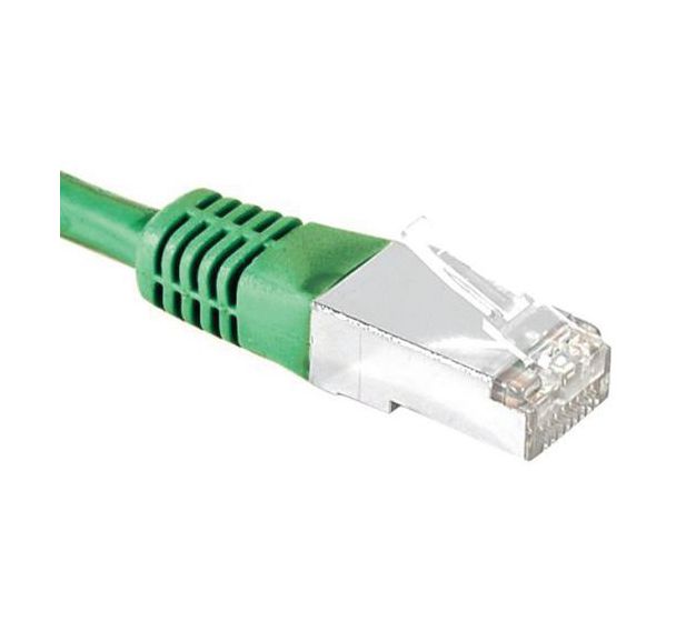 Cordon RJ45 catégorie 6A S/FTP vert - 20 m