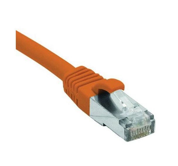Cordon RJ45 catégorie 6 F/UTP LSOH snagless orange - 0,3 m