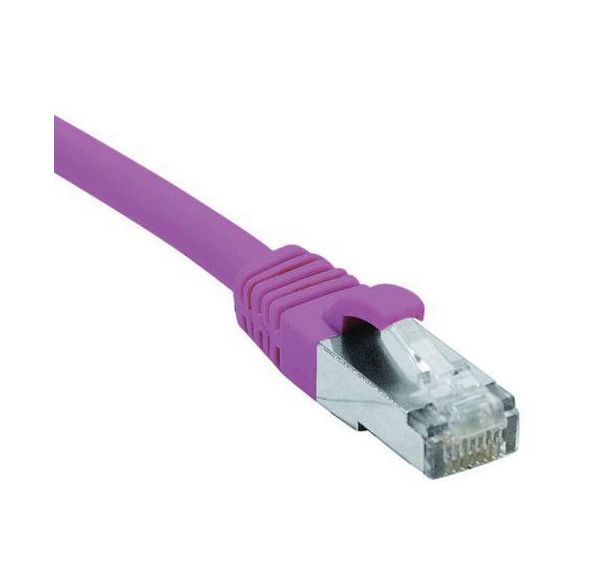Cordon RJ45 catégorie 6 F/UTP LSOH snagless rose - 0,5 m