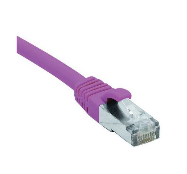 Cordon RJ45 catégorie 6 F/UTP LSOH snagless rose - 10 m