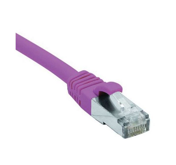 Cordon RJ45 catégorie 6 F/UTP LSOH snagless rose - 30 m