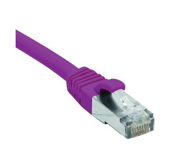 Cordon RJ45 catégorie 6 F/UTP LSOH snagless violet - 0,3 m
