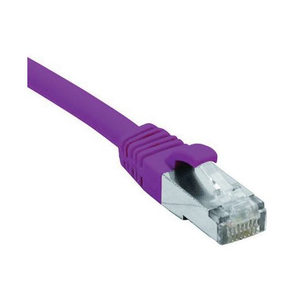 Cordon RJ45 catégorie 6 F/UTP LSOH snagless violet - 15 m