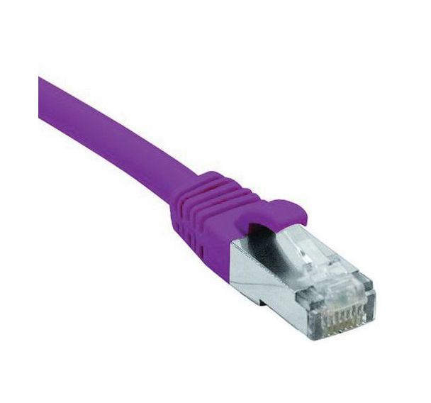 Cordon RJ45 catégorie 6 F/UTP LSOH snagless violet - 1 m