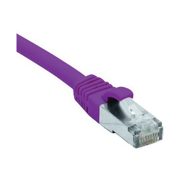 Cordon RJ45 catégorie 6 F/UTP LSOH snagless violet - 20 m