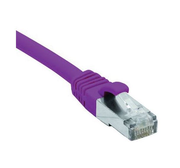 Cordon RJ45 catégorie 6 F/UTP LSOH snagless violet - 25 m