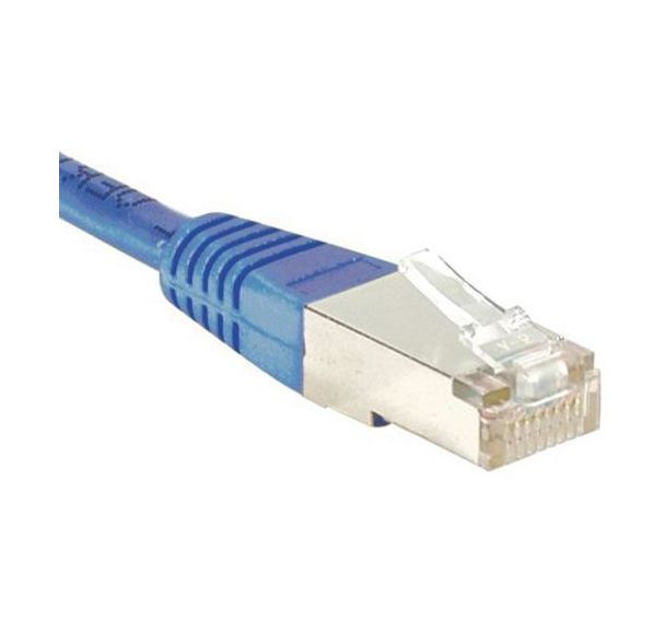 Cordon RJ45 catégorie 6 F/UTP bleu - 0,15 m