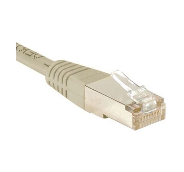 Cordon RJ45 catégorie 6 F/UTP gris - 0,15 m