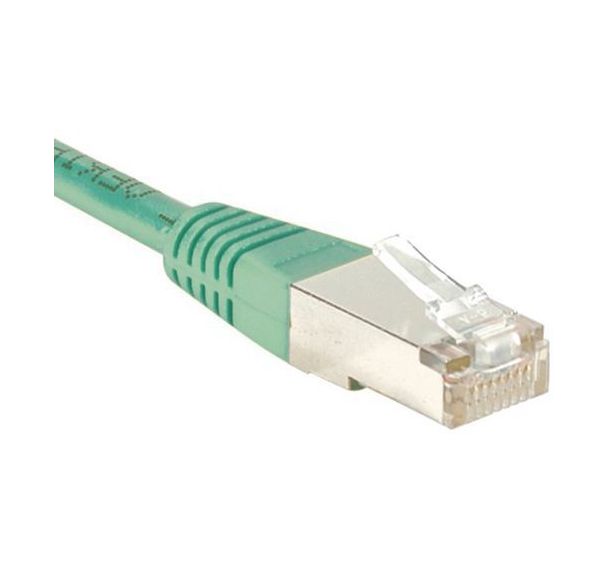 Cordon RJ45 catégorie 6 F/UTP vert - 0,15 m