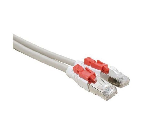 Cordon RJ45 catégorie 6 S/FTP à verrouillage gris - 0,5 m