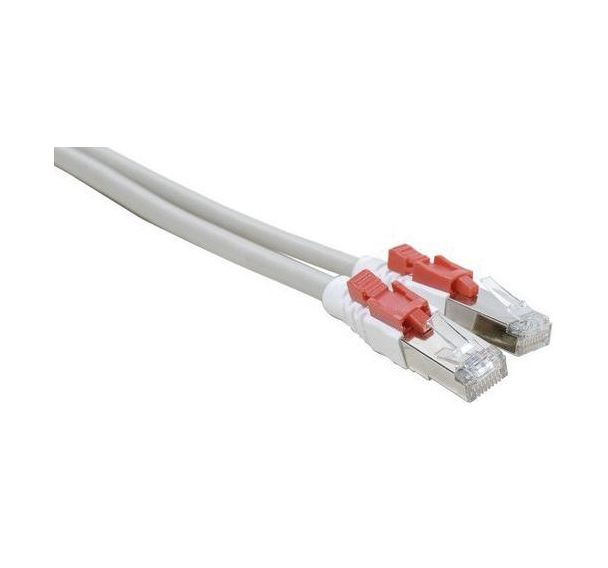 Cordon RJ45 catégorie 6 S/FTP à verrouillage gris - 1 m