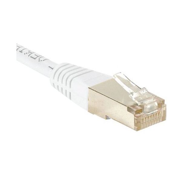Cordon RJ45 catégorie 6 S/FTP blanc - 0,3 m