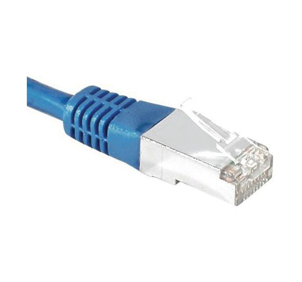 Cordon RJ45 catégorie 6 S/FTP bleu - 0,7 m