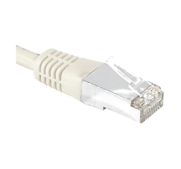 Cordon RJ45 catégorie 6 S/FTP gris - 0,15 m