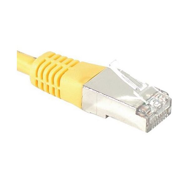 Cordon RJ45 catégorie 6 S/FTP jaune - 1,5 m
