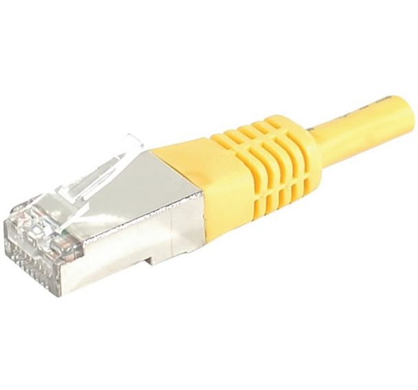 Cordon RJ45 catégorie 6 S/FTP jaune - 15 m