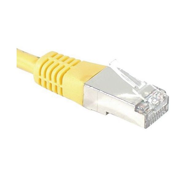 Cordon RJ45 catégorie 6 S/FTP jaune - 20 m
