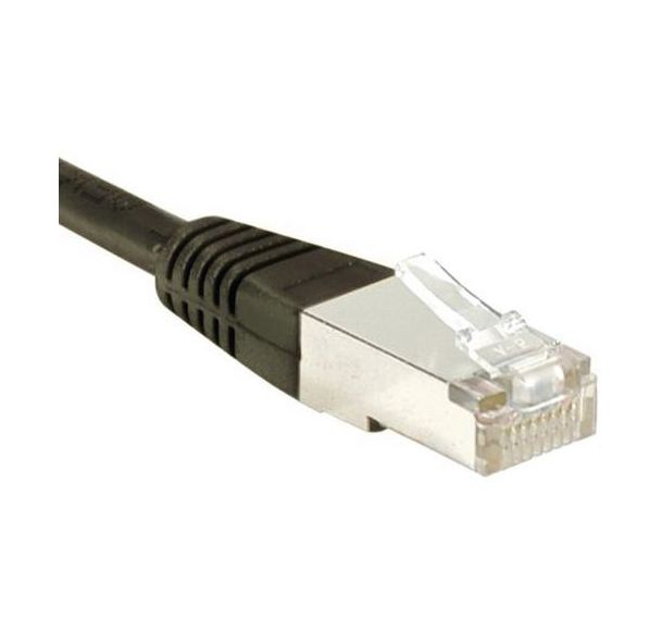 Cordon RJ45 catégorie 6 S/FTP noir - 1,5 m