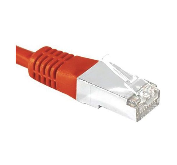 Cordon RJ45 catégorie 6 S/FTP rouge - 0,5 m