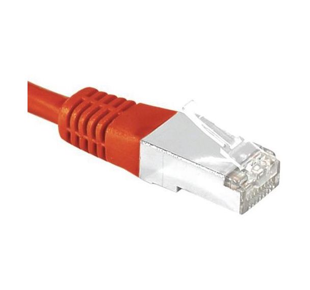 Cordon RJ45 catégorie 6 S/FTP rouge - 1 m