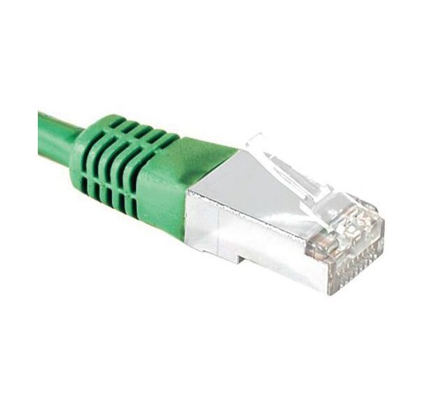 Cordon RJ45 catégorie 6 S/FTP vert - 0,15 m
