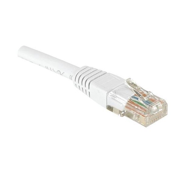 Cordon RJ45 catégorie 6 U/UTP blanc - 1 m