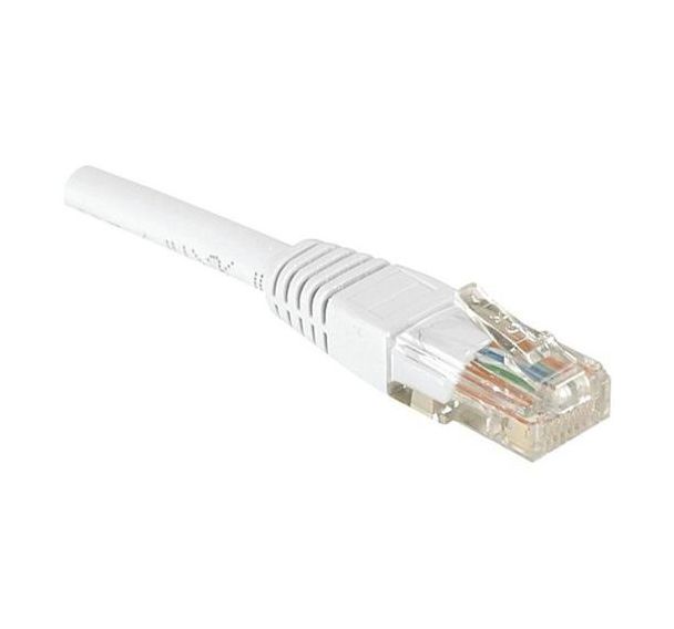 Cordon RJ45 catégorie 6 U/UTP blanc - 5 m