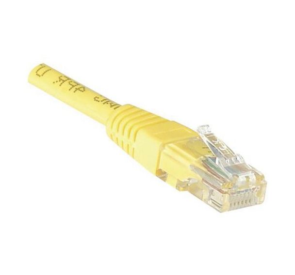Cordon RJ45 catégorie 6 U/UTP jaune - 0,5 m