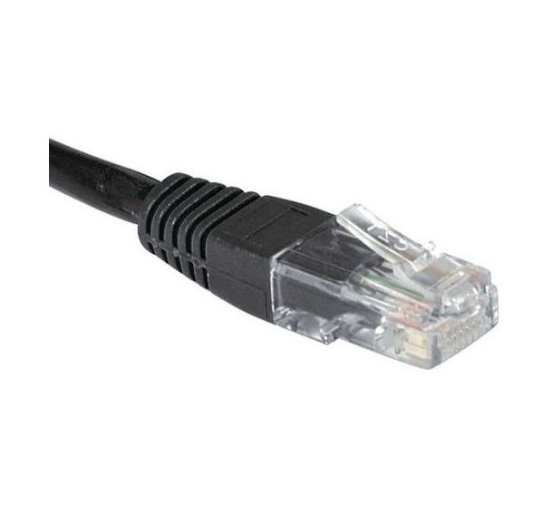 Cordon RJ45 catégorie 6 U/UTP noir - 0,3 m
