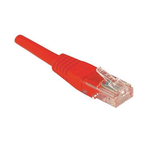 Cordon RJ45 catégorie 6 U/UTP rouge - 1,5 m
