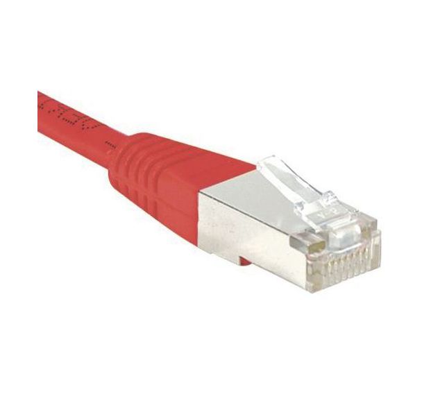 Cordon RJ45 croisé catégorie 6 S/FTP rouge - 5 m