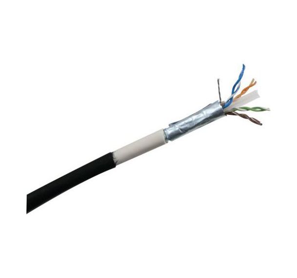 Cordon RJ45 étanche catégorie 6 F/UTP noir - 0,5 m